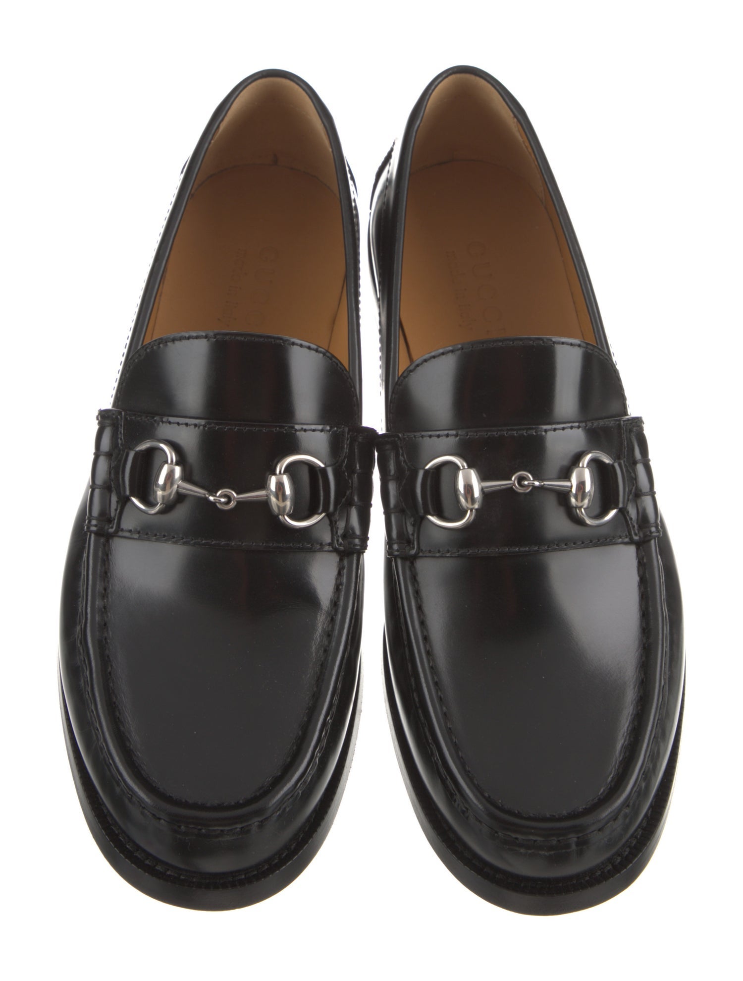 Gucci Horsebit Accent Leather Dress Loafers